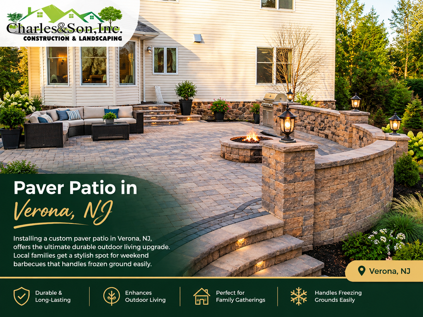Paver patio in Verona, NJ